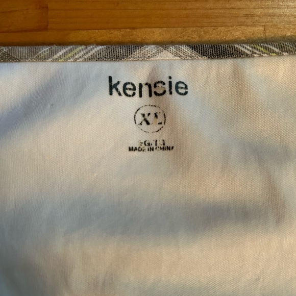 Kensie Summer Dress with Straps. Fully Lined. Green Plaid. XL. - Picture 8 of 9